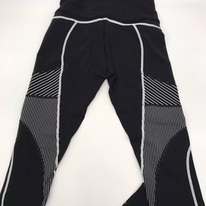 Long Black & White Yoga Pants